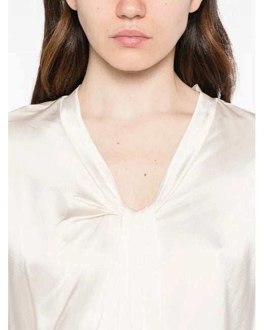 Blusa Con Diseño Retorcido Dixie de color White