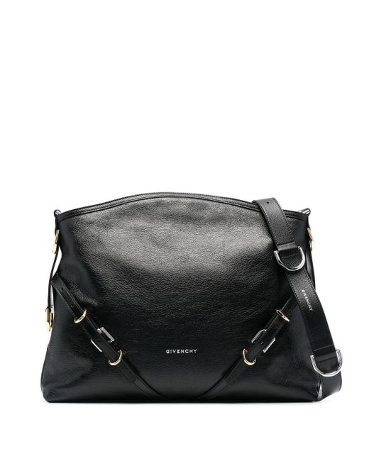 Givenchy Black Voyou Leather Medium Bag