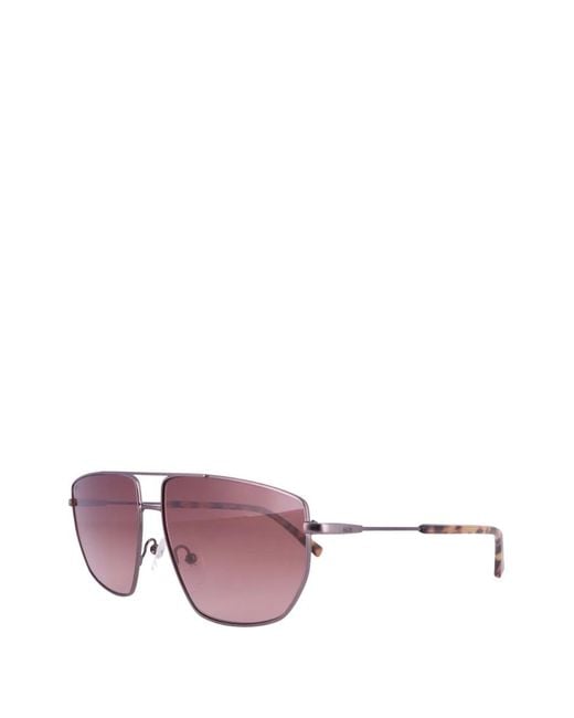 MCM Pink Double-Bridge Pilot-Frame Sunglasses for men