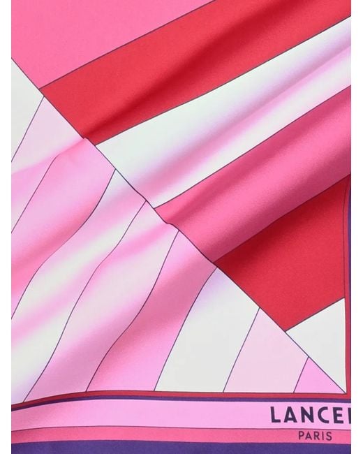 Lancel Pink Printed Triangle Headband