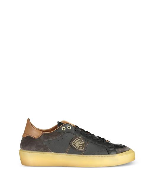Blauer Sneakers Mit Logo-Patch in Green für Herren
