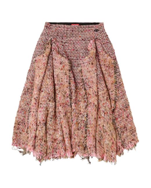 DIESEL Pink O-Riella Asymmetrical Skirt
