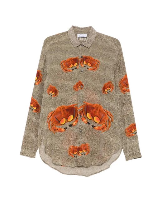The Artistylist White Crab-Print Shirt