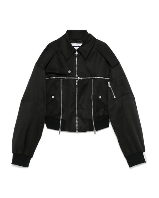 ROKH ジップディテール ボンバージャケット Black