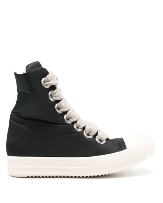 Rick Owens Black Padded Lace-up Sneakers for men