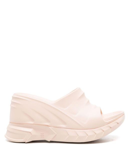 Givenchy Pink Marshmallow 110 Wedge Sandals - Women's - Rubber