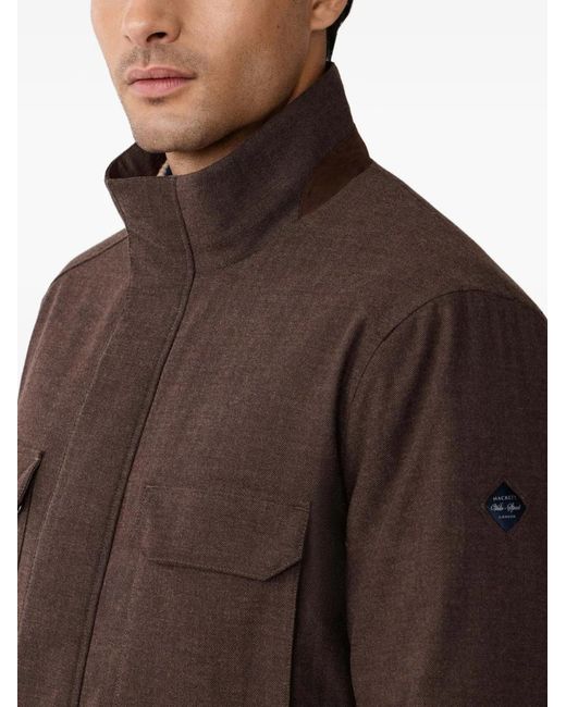 Hackett Brown Herringbone Jacket for men