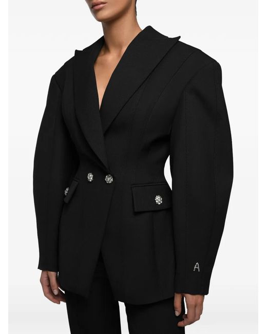 Anouki Black Double-Breasted Blazer