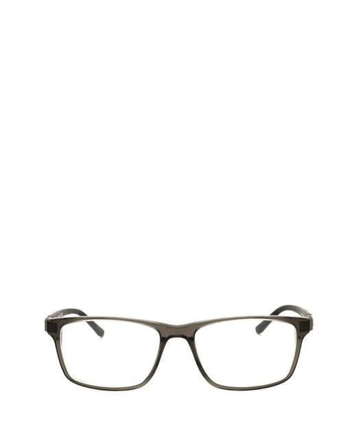 Elasta Gray Rectangle-Frame Glasses for men