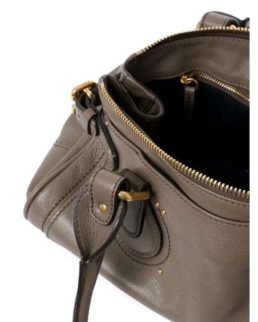 Chloé Metallic Paddington Padlock Detail Shoulder Bag