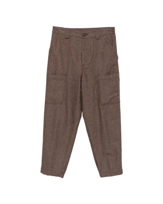 Eleventy Gray Patch-Pocket Trousers for men