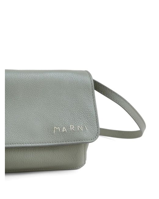 メンズ Marni レザーショルダーバッグ Gray
