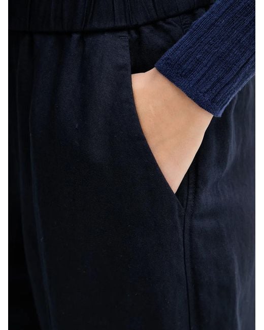 Gant Black Elasticated-Waist Palazzo Pants