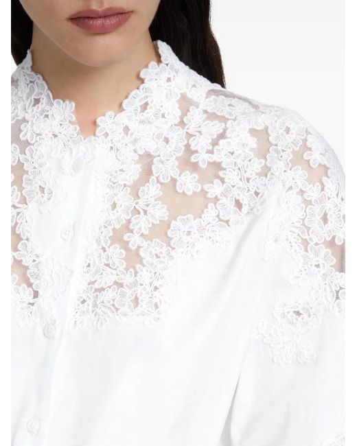 Camicia Con Ricamo di Ermanno Scervino in White