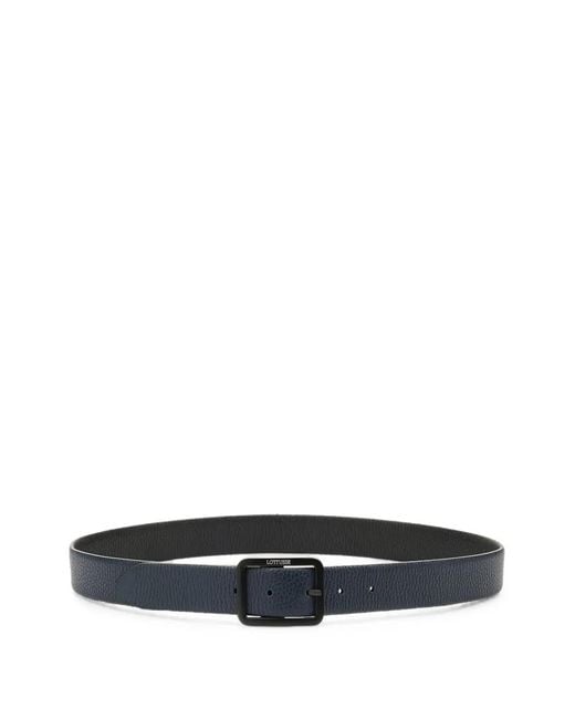 Lottusse White Ceinture En Cuir À Design Réversible for men