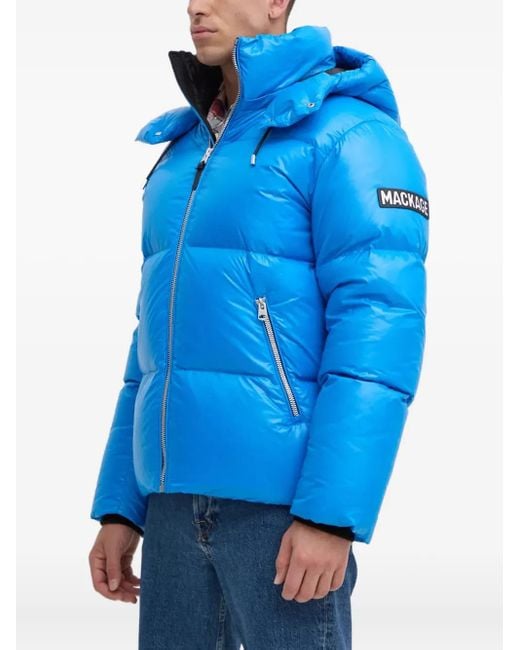 Mackage Blue Kent-Z Hooded Jacket for men