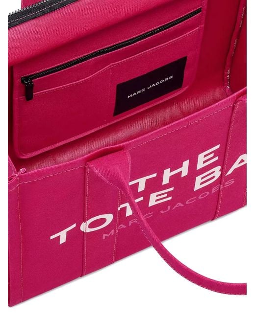 Marc Jacobs Pink Large Logo-Print Tote Bag