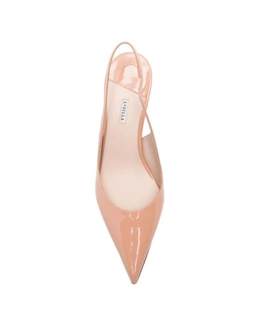 Le Silla Pink Bella Slingback Point-Toe Pumps