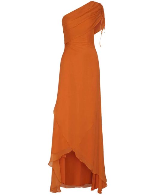 ANDRES OTALORA Orange One-Shoulder Dress