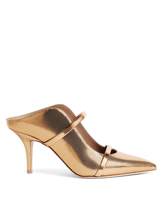 Malone Souliers Metallic Maureen Mules 70Mm