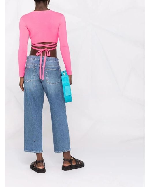 MSGM Cropped Top in het Pink