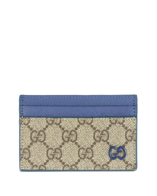 Gucci Kartenetui mit GG-Monogramm in Blue für Herren