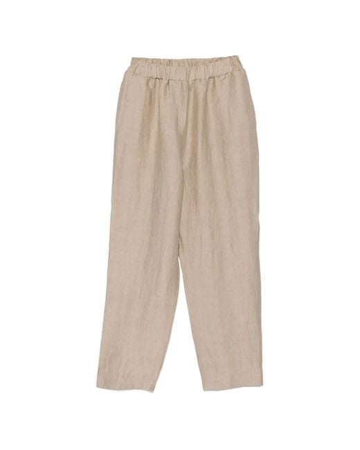 Alpha Studio White Elasticated Trousers