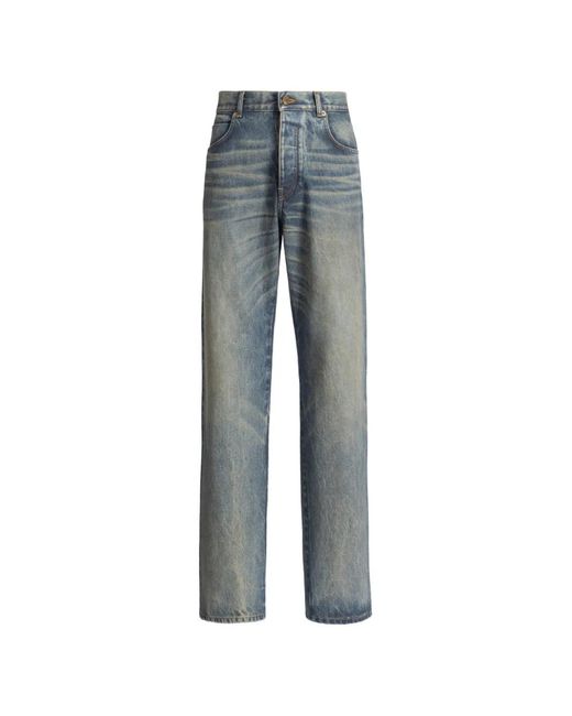 Balmain Blue Loose-Fit Jeans for men