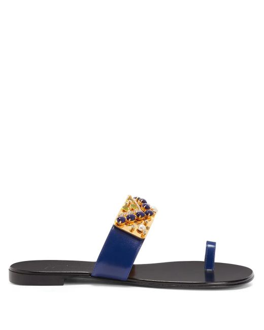Sandali Slides di Giuseppe Zanotti in Blue