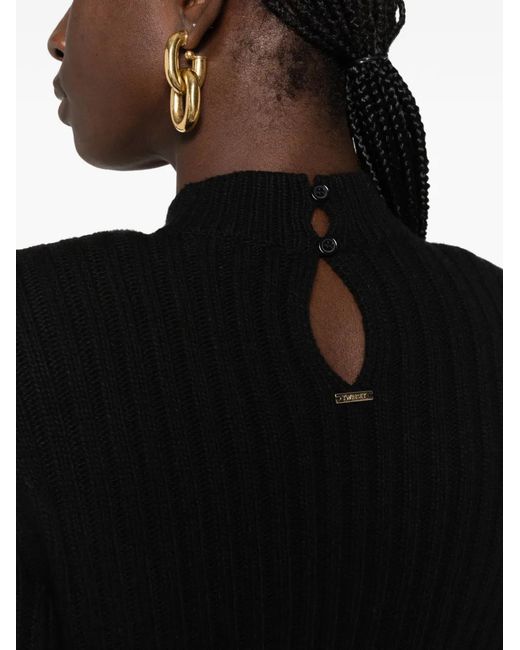 Twinset Black Sequin-Embellishment Mini Dress