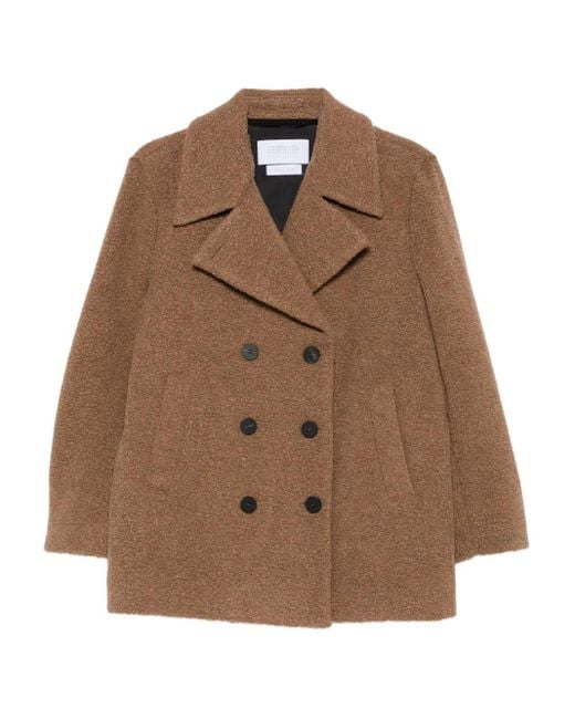 Harris Wharf London Brown Double-Breasted Jacket