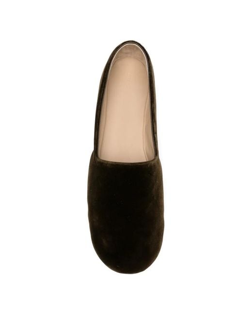 The Row Black Round-Toe Sandals