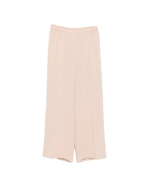 Marina Rinaldi White Gamba Elasticated-Waistband Palazzo Pants
