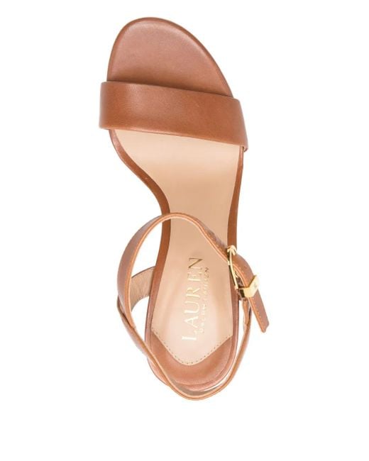 Sandalias Gwen con tacón de 90 mm Ralph Lauren de color Brown