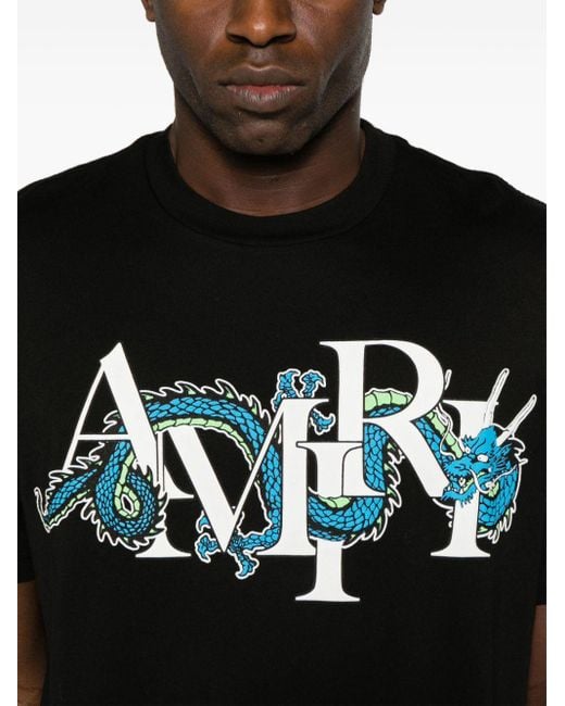 T-shirt imprimé Dragon Amiri pour homme en coloris Black
