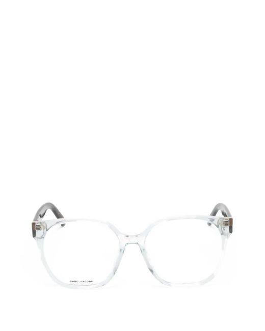 Marc Jacobs Natural Tortoiseshell-Effect Square-Frame Glasses
