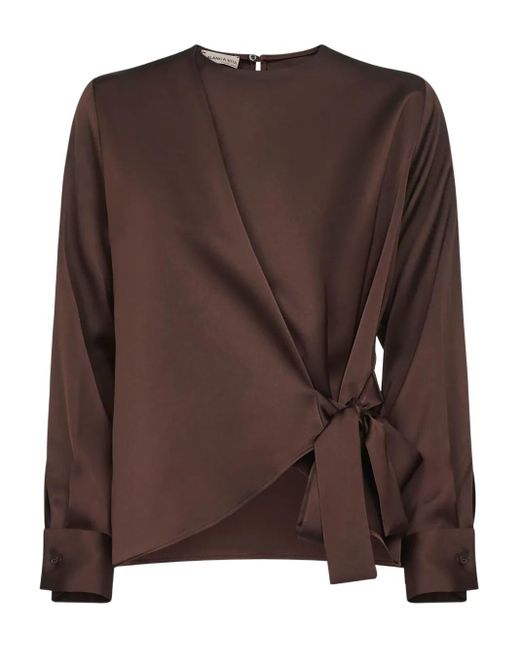 Top Asimmetrico A Portafoglio di Blanca Vita in Brown