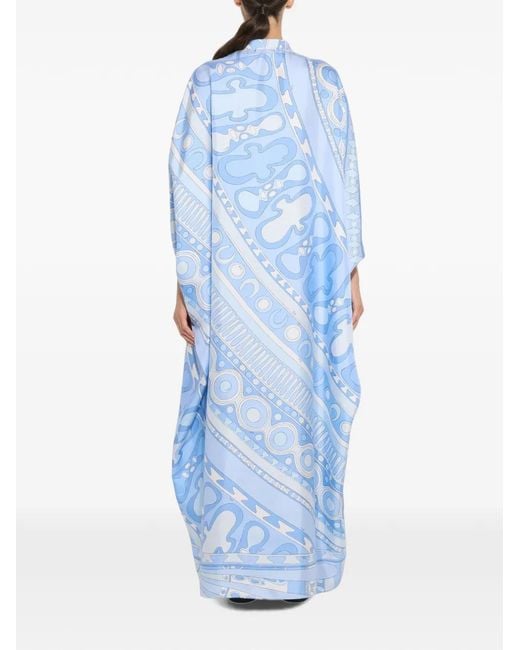 Emilio Pucci Blue Soleil Printed Kaftan
