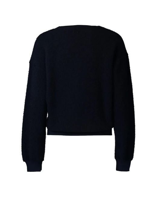 The Lady & The Sailor Blue Crew-Neck Bouclé Sweater