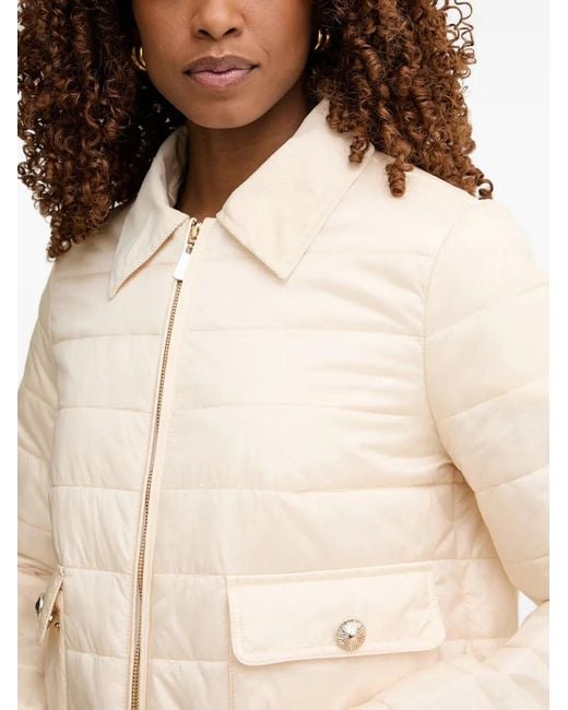Twinset Natural Quilted Zip-Up Jacket