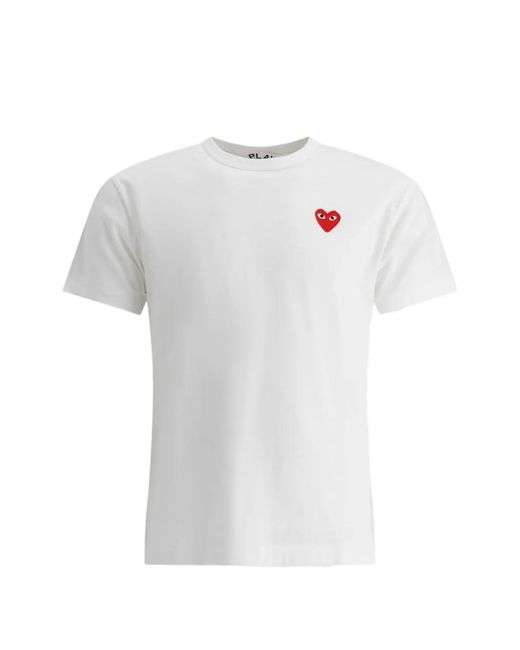 COMME DES GARÇONS PLAY White Heart-Patch T-Shirt