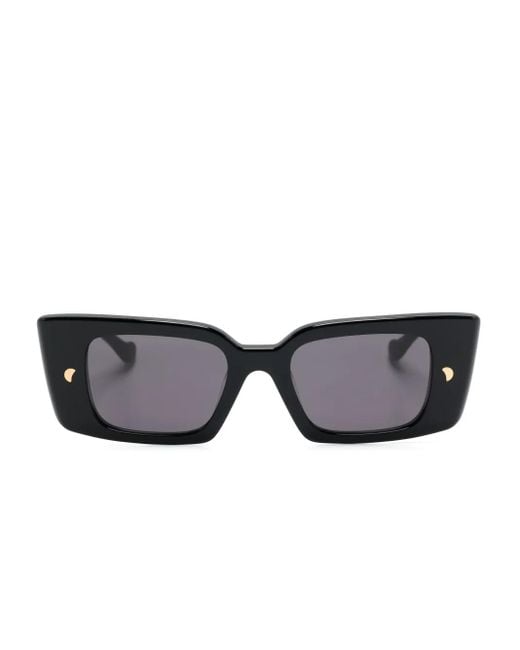 Nanushka Black Carmel Rectangle-Frame Sunglasses
