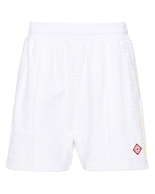 Casablancabrand Shorts mit Monogramm-Prägung in White für Herren
