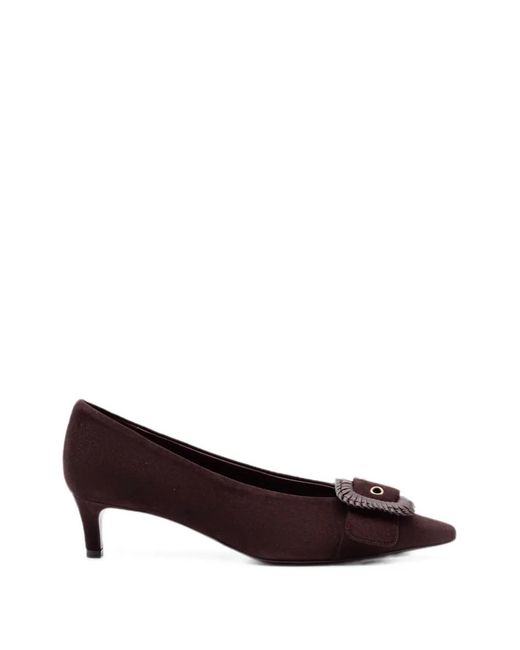 Roberto Festa Brown Mirella Braided-Detail Pointed-Toe Pumps