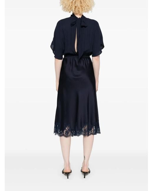 ERMANNO FIRENZE Blue Short Sleeve Dress