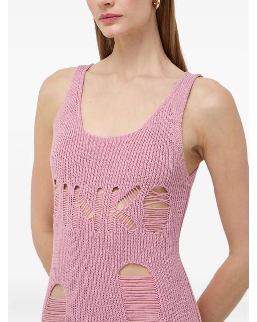Pinko カットアウト リブドレス Pink