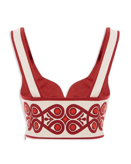 LaDoubleJ Baia Cropped Top in het Red