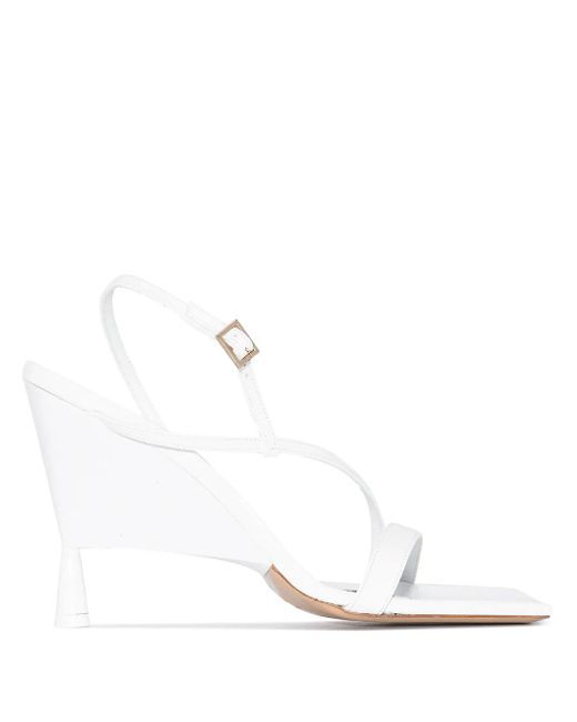 Gia Borghini White X Rhw Rosie 5 100Mm Leather Sandals
