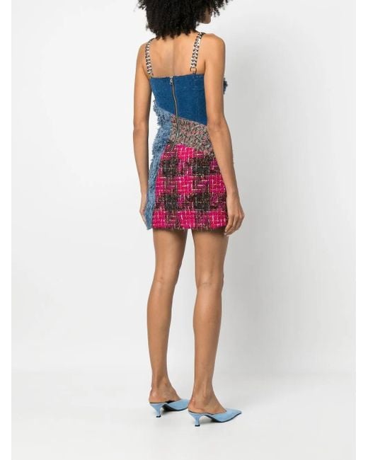 ANDERSSON BELL Pink Patchwork Mini Dress