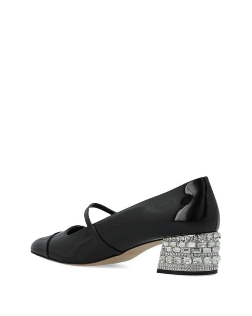 Jimmy Choo Black Elisa Crystal Pumps